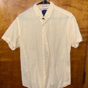 Light yellow button up T shirt